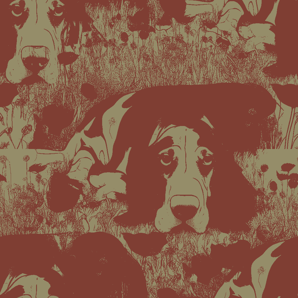 Dogs Slumber in Claret