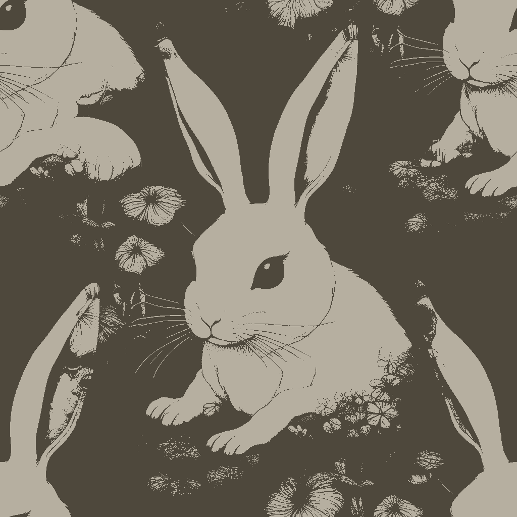 Rabbits Repose in Amber