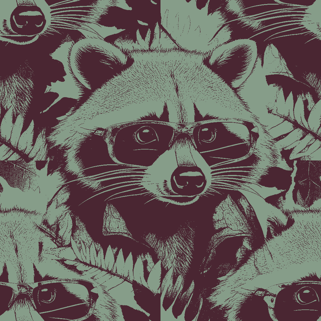 Raccoons Idyll in Greige