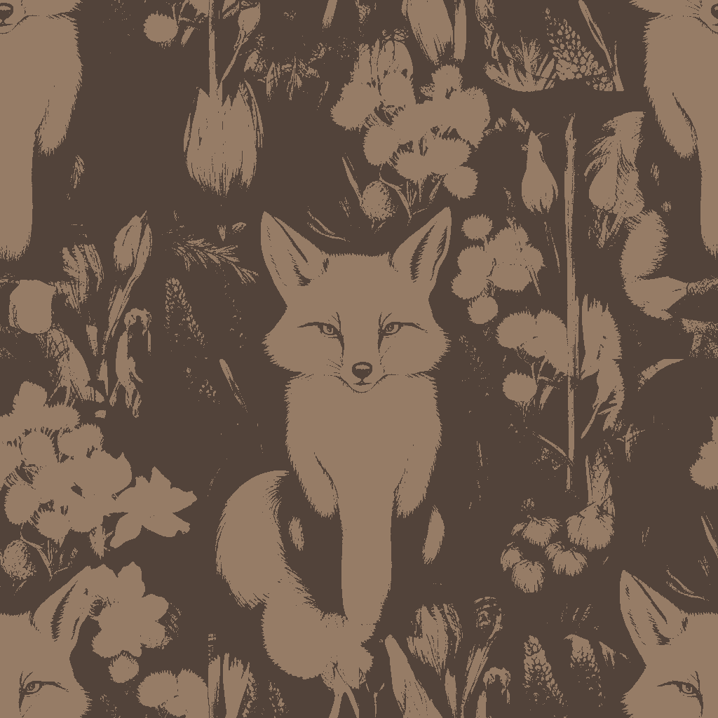 Foxes Reverie in Pewter