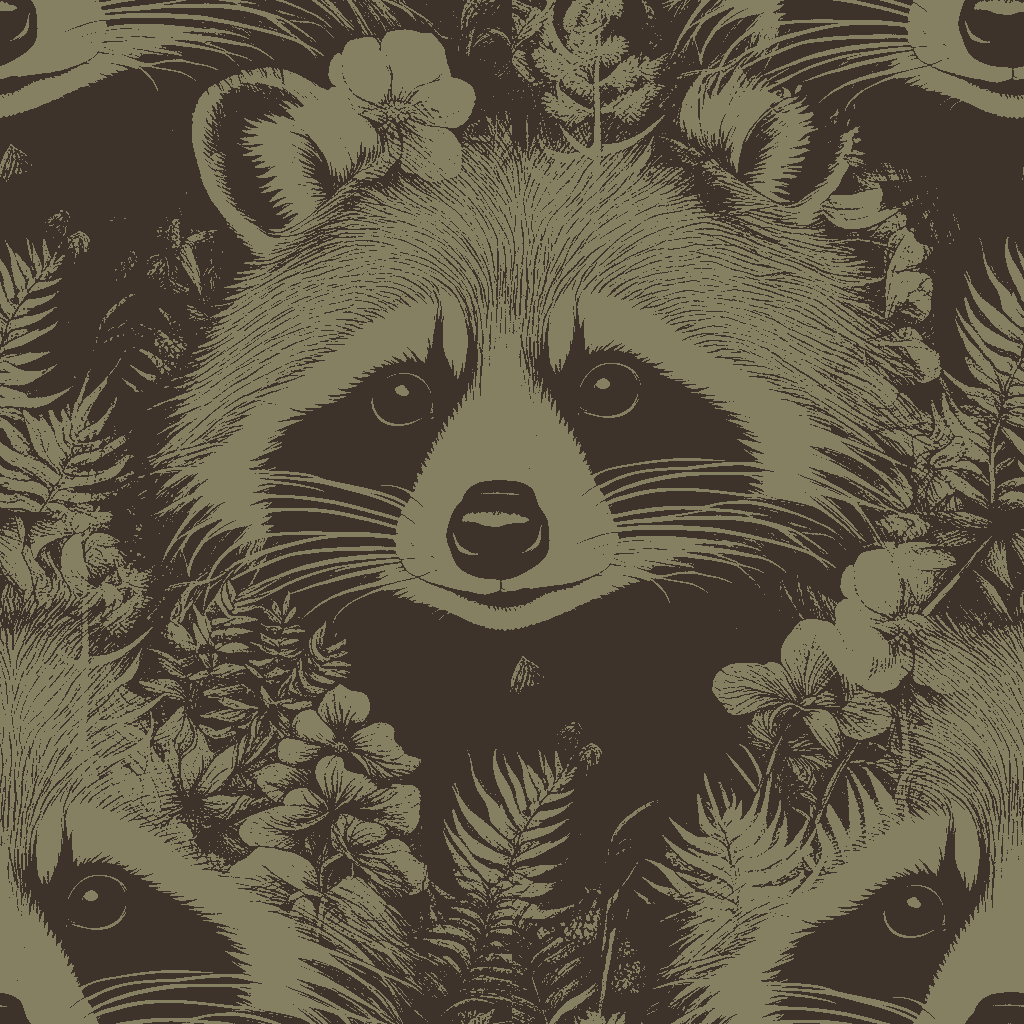 Raccoons Daydream in Terracotta