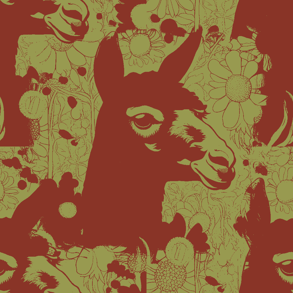Llamas Idyll in Claret