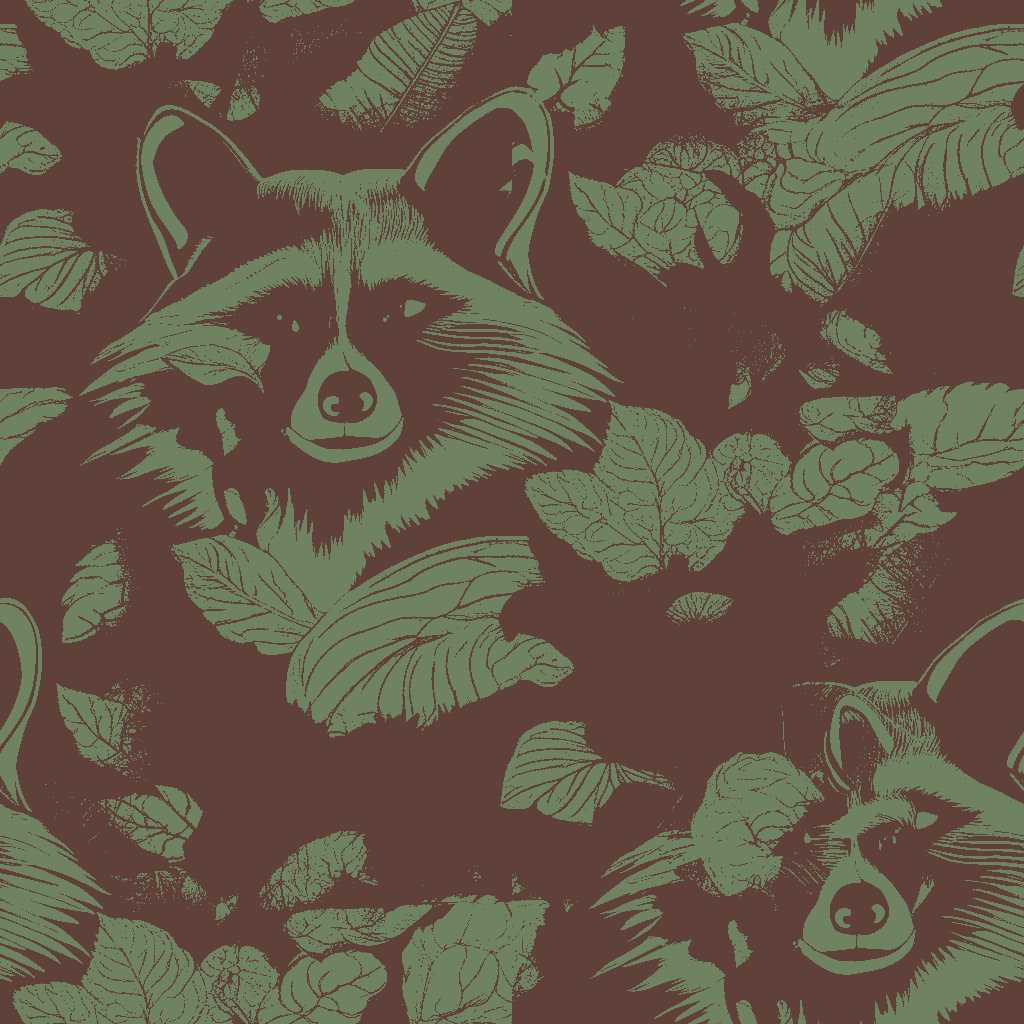 Raccoons Halcyon in Bottle Green