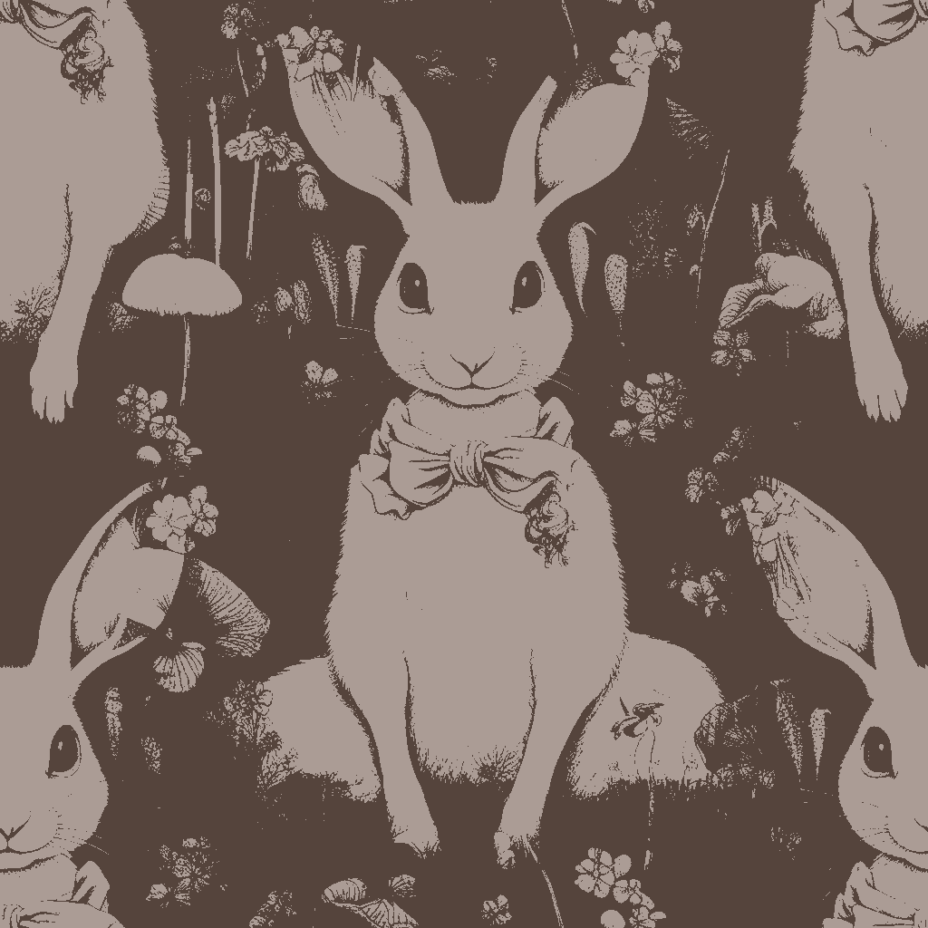 Rabbits Daydream in Claret
