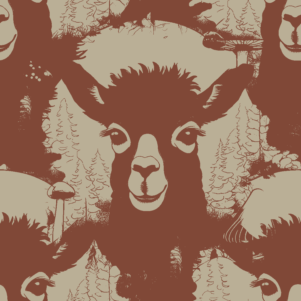 Llamas Idyll in Claret