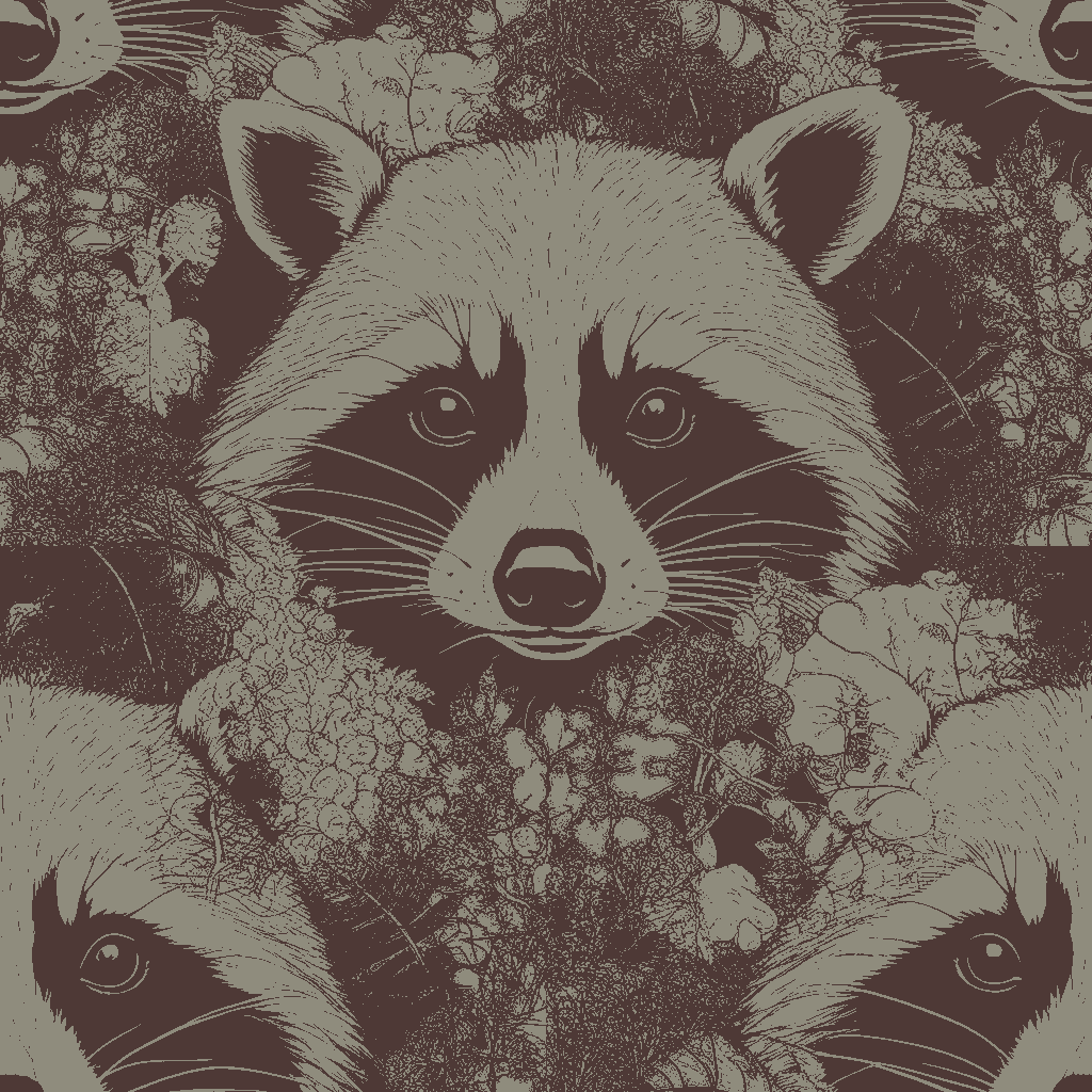 Raccoons Halcyon in Pewter