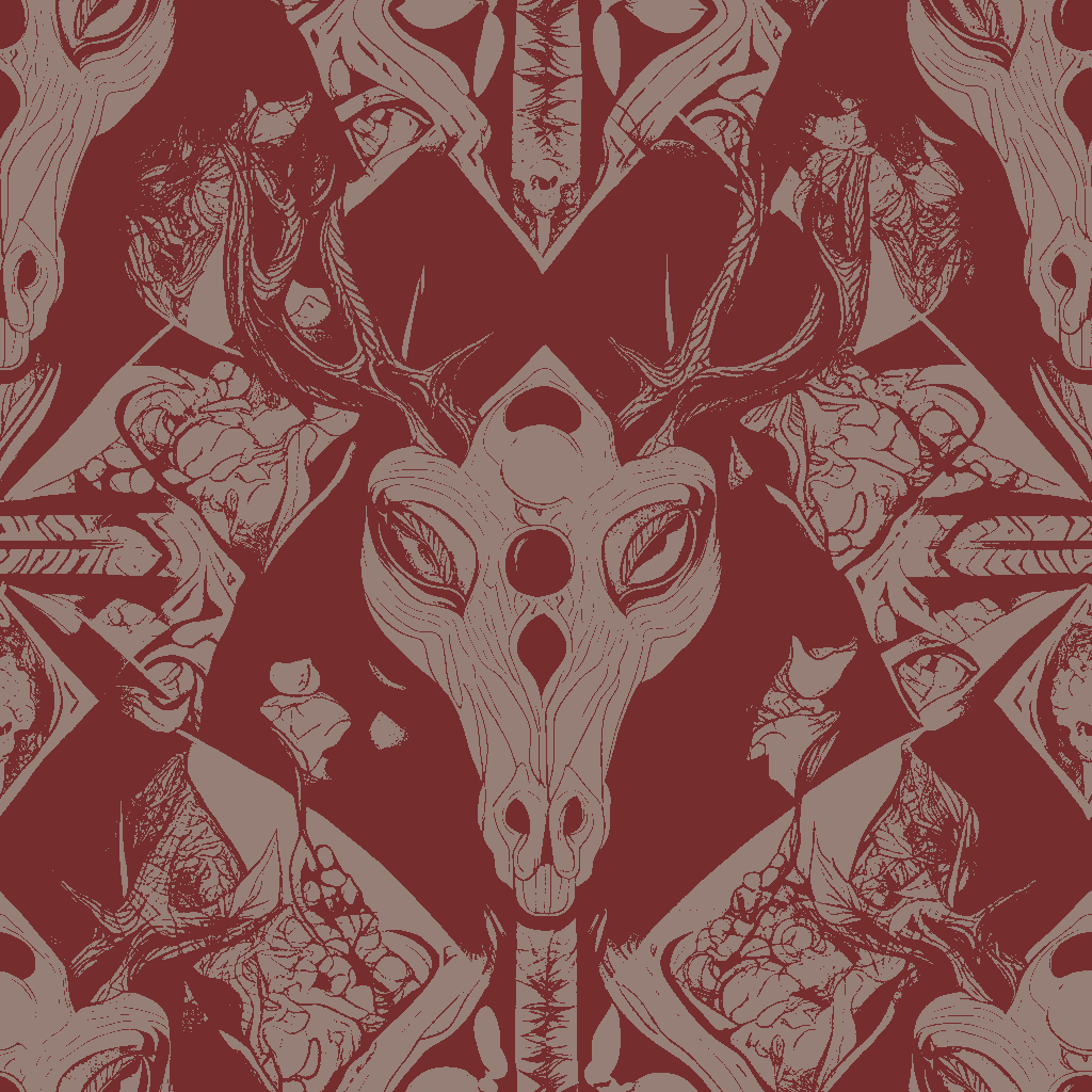 Deer Slumber in Claret
