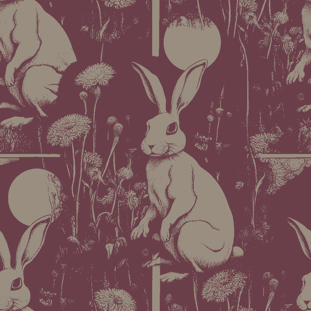 Rabbits Idyll in Amber