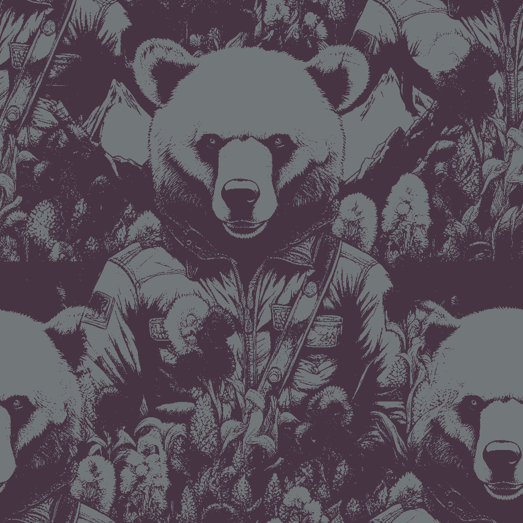 Bears Slumber in Garnet
