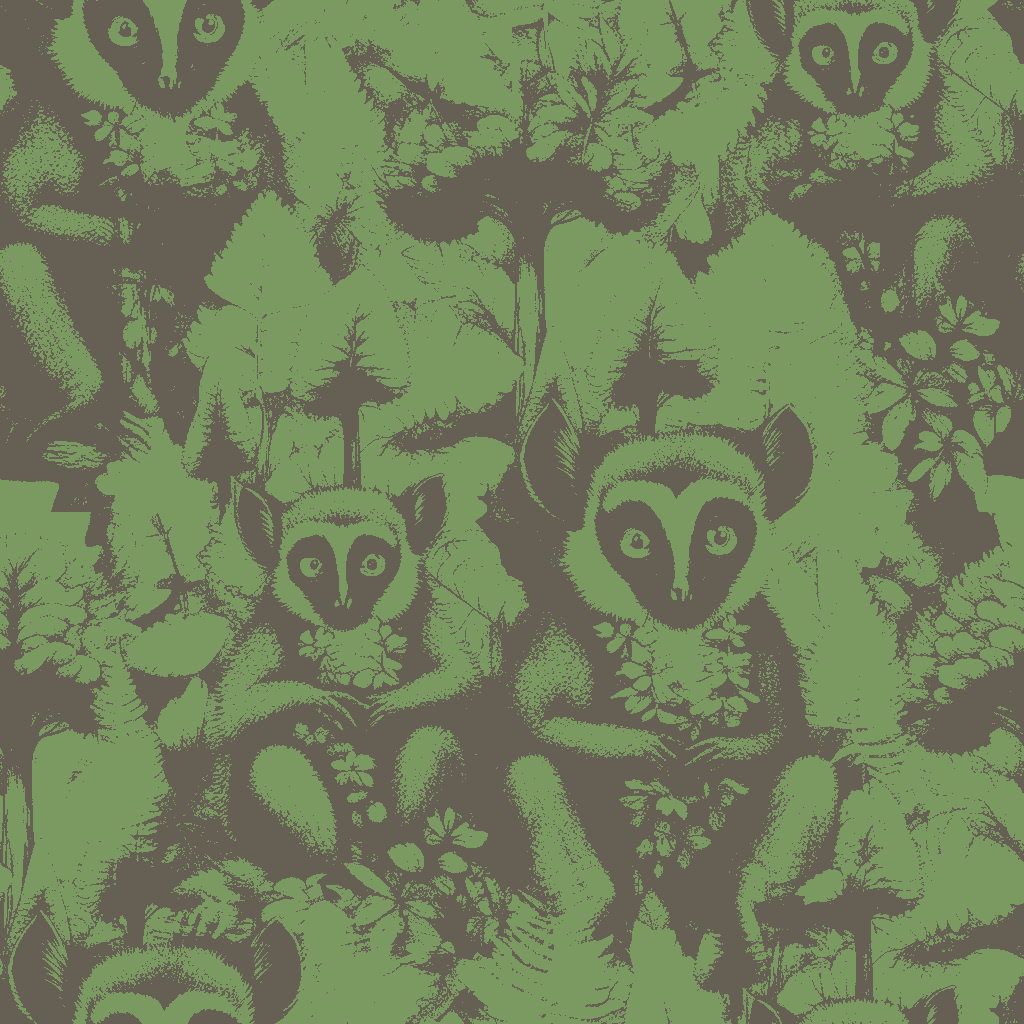 Lemurs Daydream in Pewter