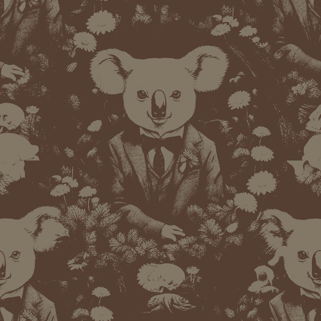 Koalas Slumber in Oxblood