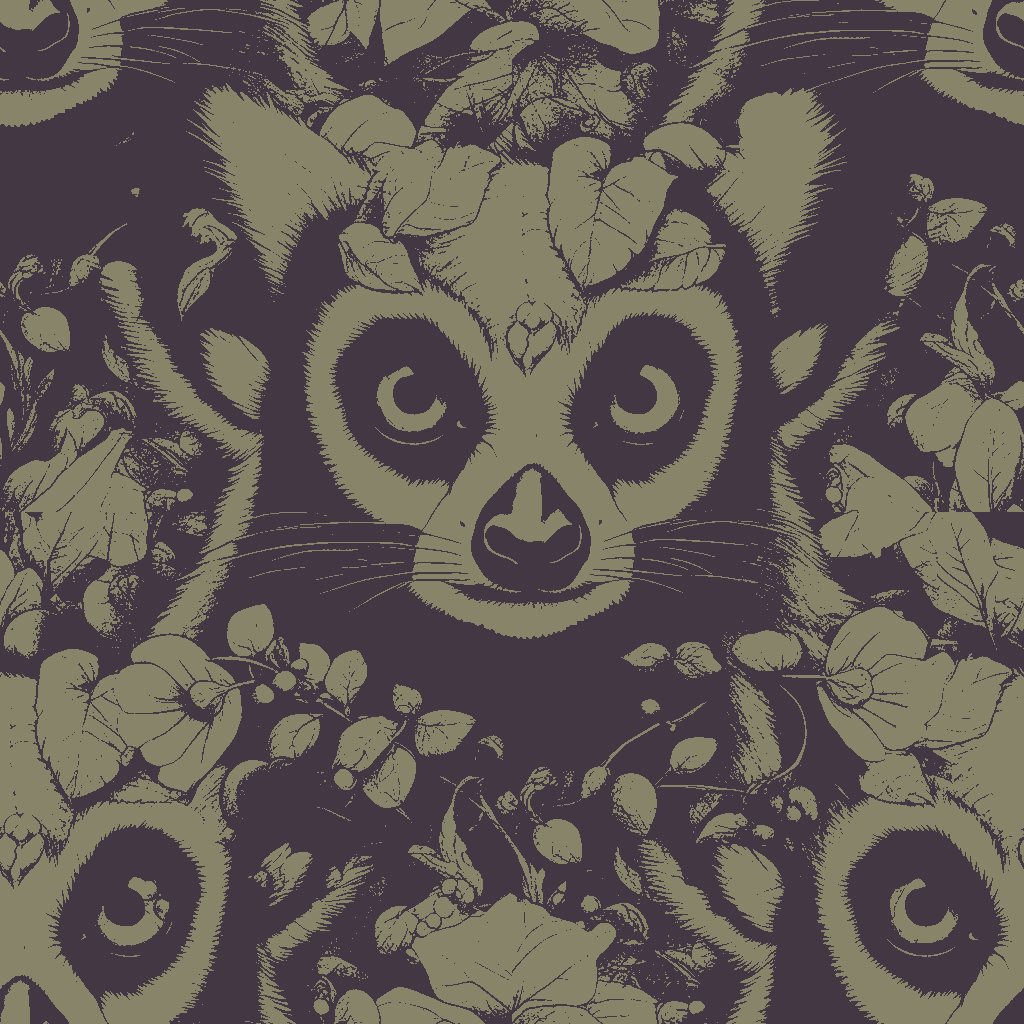 Lemurs Idyll in Garnet