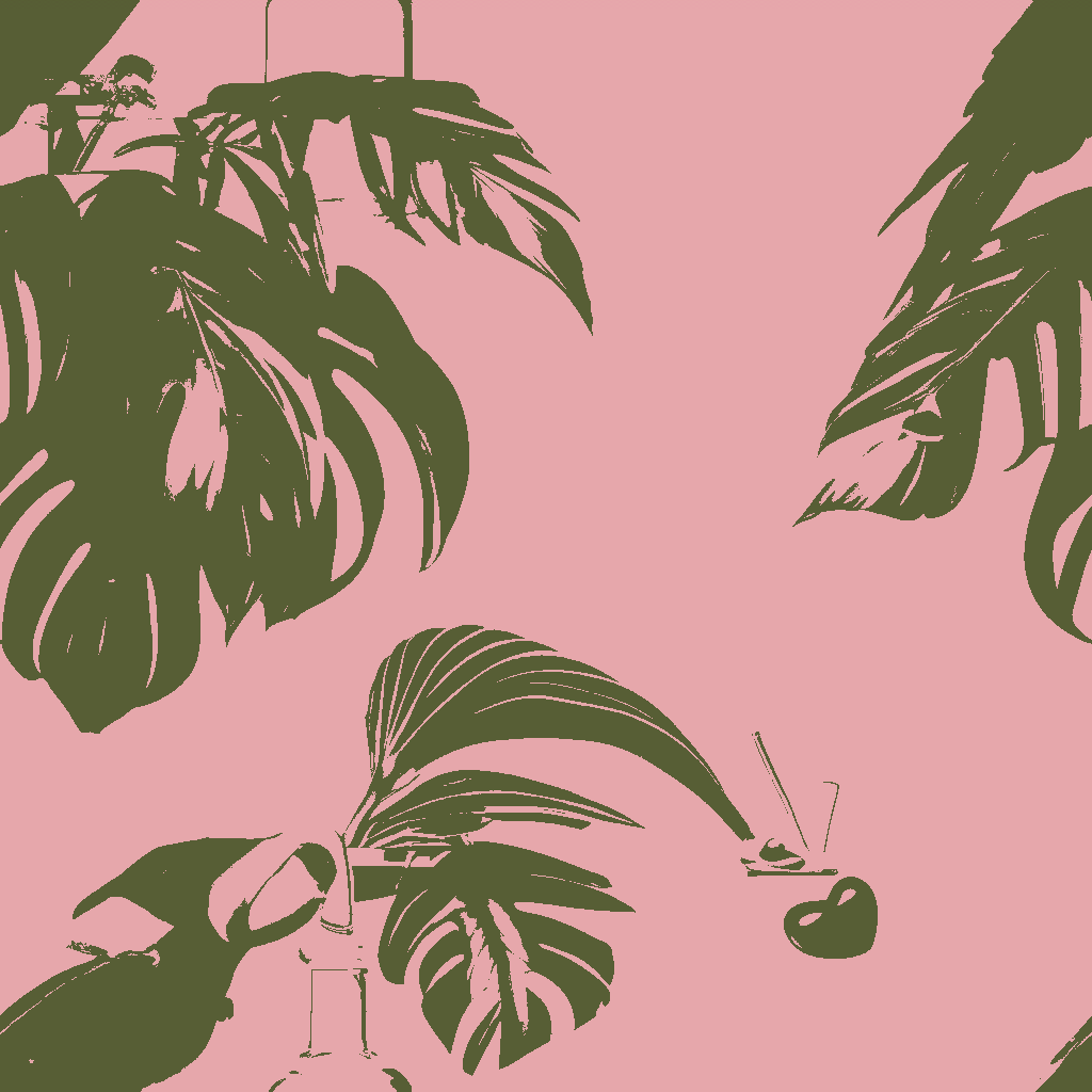 Macaws Bacchanal in Rose