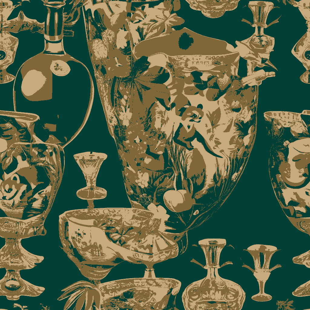 Pandas Bacchanal in Verdigris
