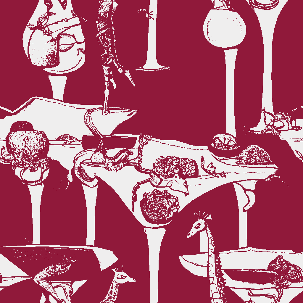 Giraffes Toast in Garnet