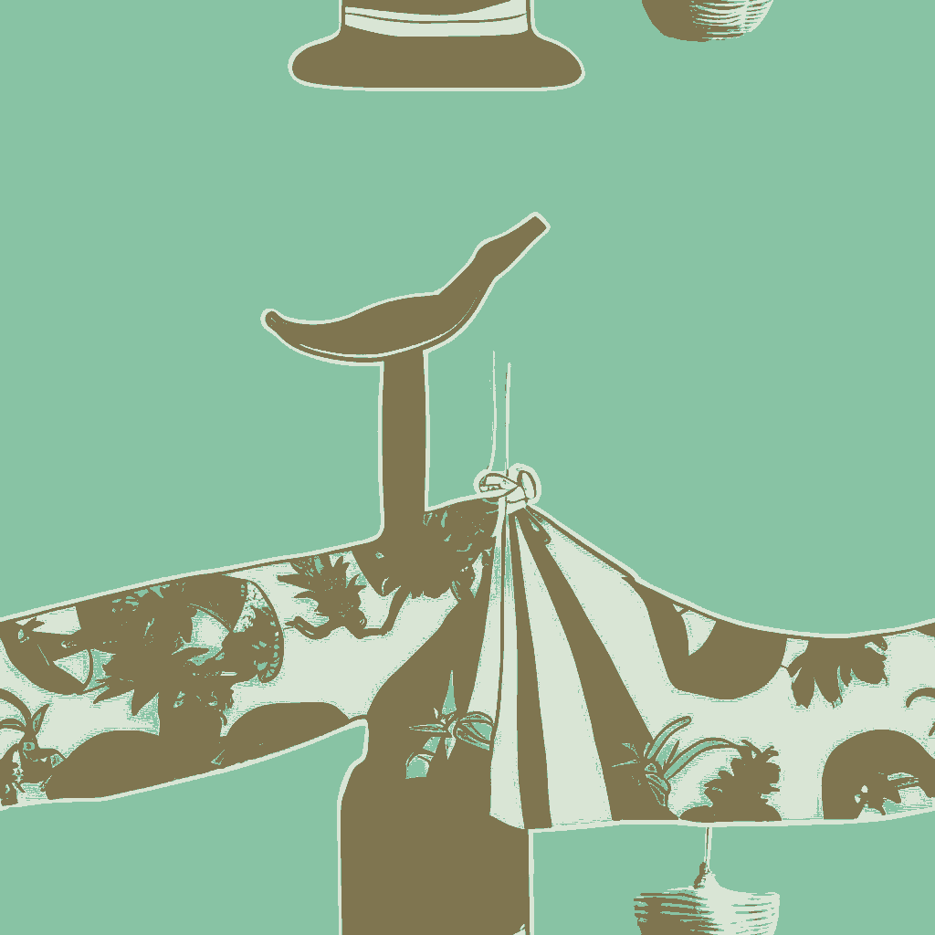 Giraffes Bacchanal in Celadon