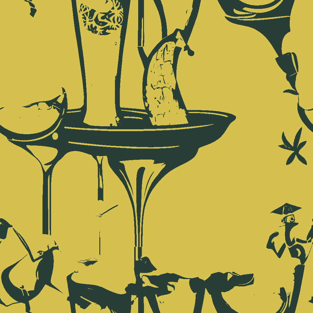Giraffes Bacchanal in Honey