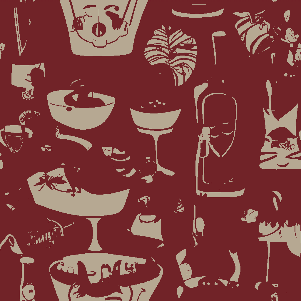 Elephants Spree in Garnet