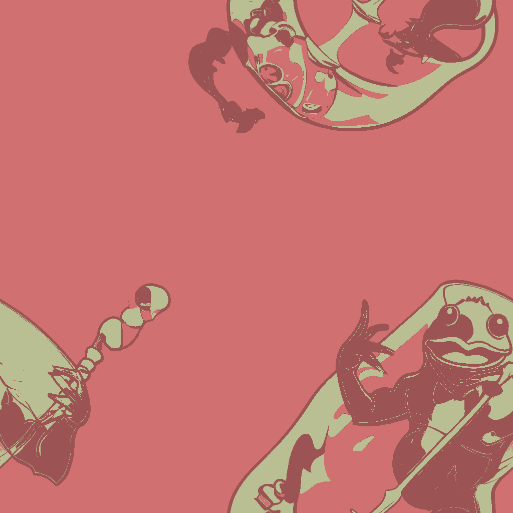 Frogs Carouse in Blush