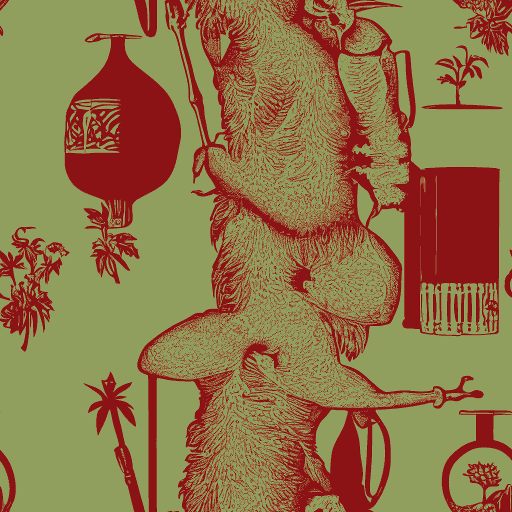 Orangutans Bacchanal in Olive