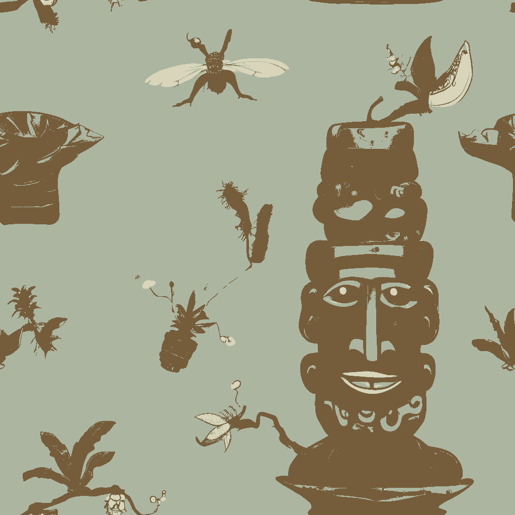 Giraffes Spree in Celadon