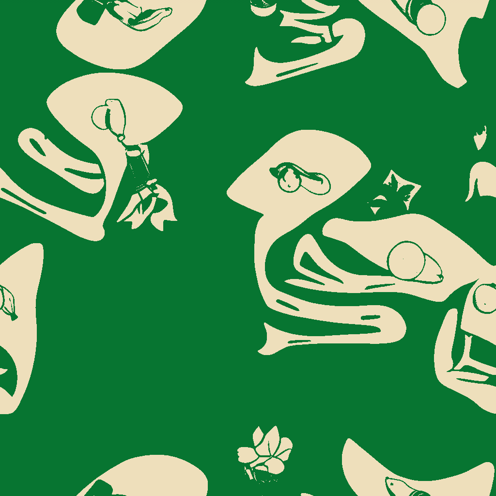 Frogs Revel in Bottle Green