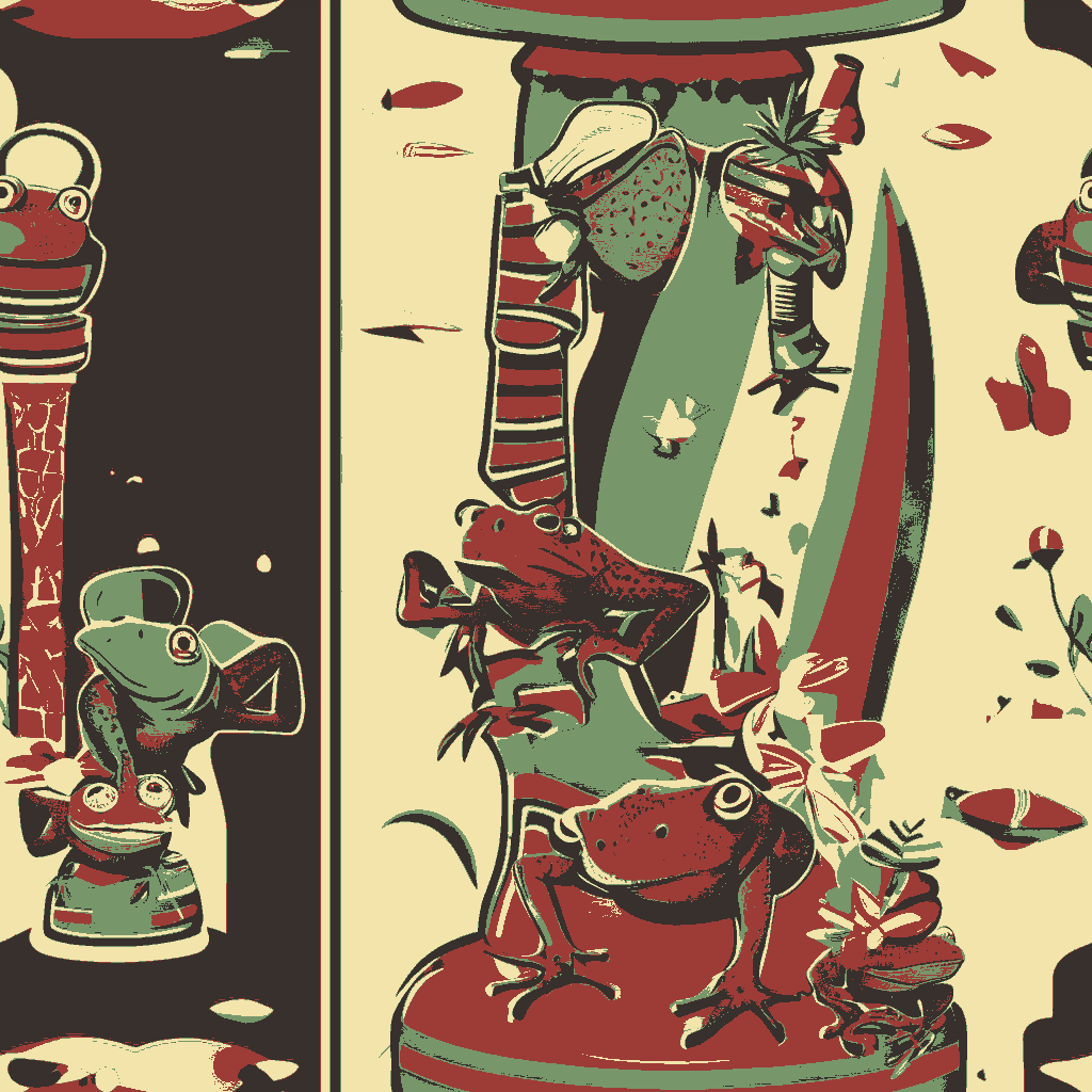Frogs Tipple in Terracotta