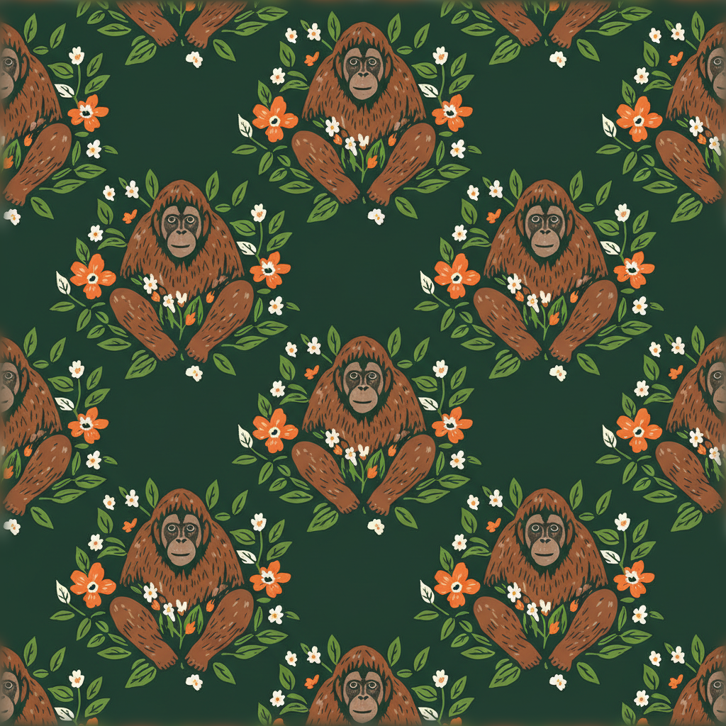 Orangutans Revel in Bottle Green