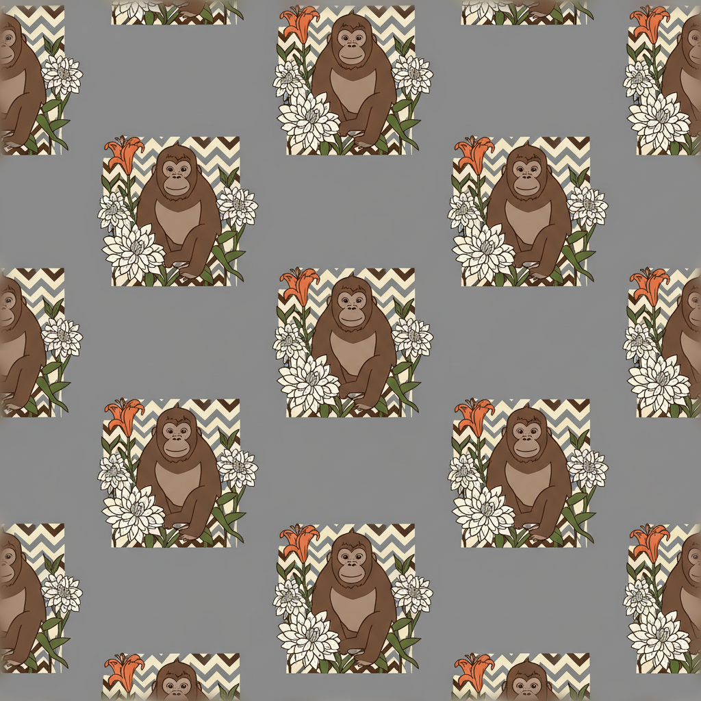 Orangutans Carouse in Greige