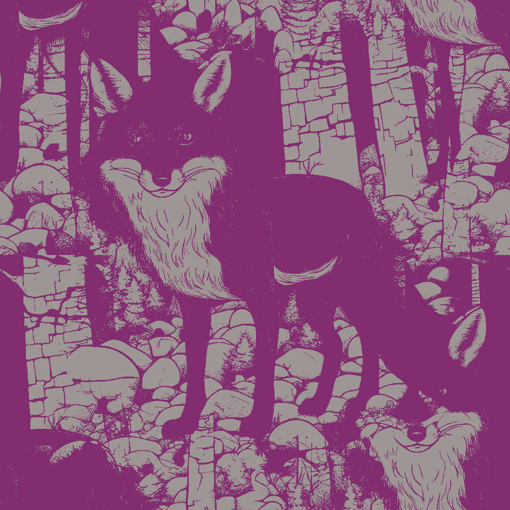 Foxes Drift in Claret
