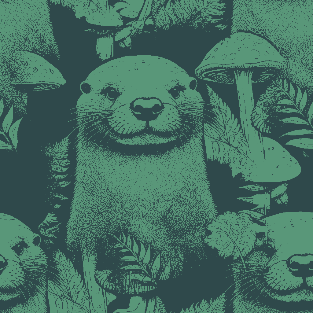 Otters Repose in Amber