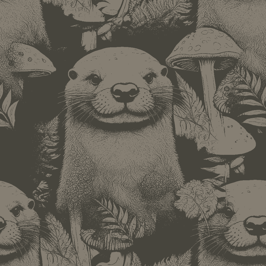 Otters Daydream in Amber