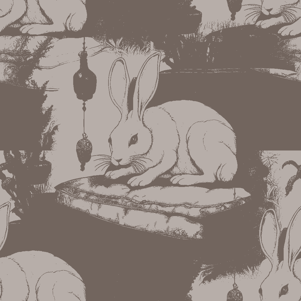Rabbits Reverie in Claret