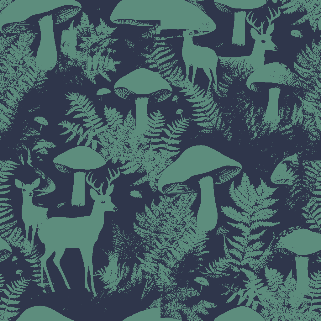 Deer Daydream in Bottle Green