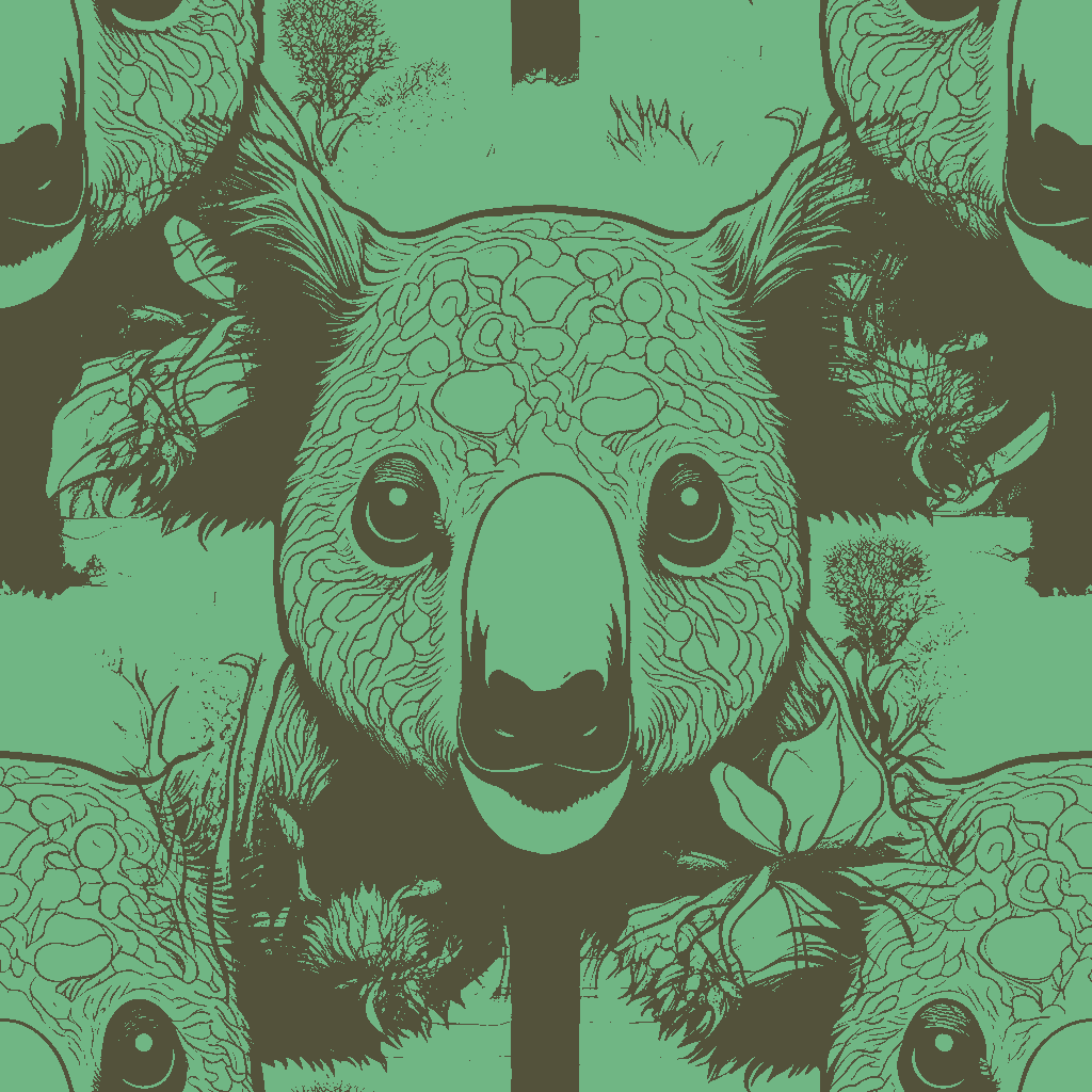 Koalas Drift in Plum