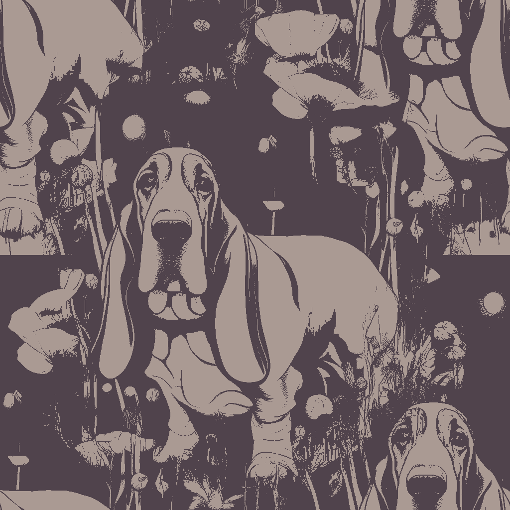 Dogs Repose in Rosewood