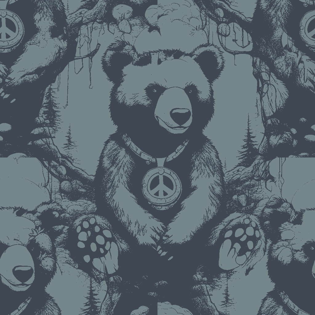 Bears Drift in Plum