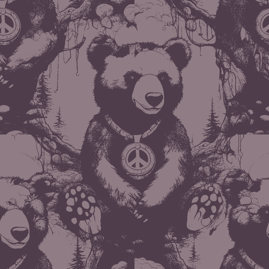 Bears Idyll in Plum
