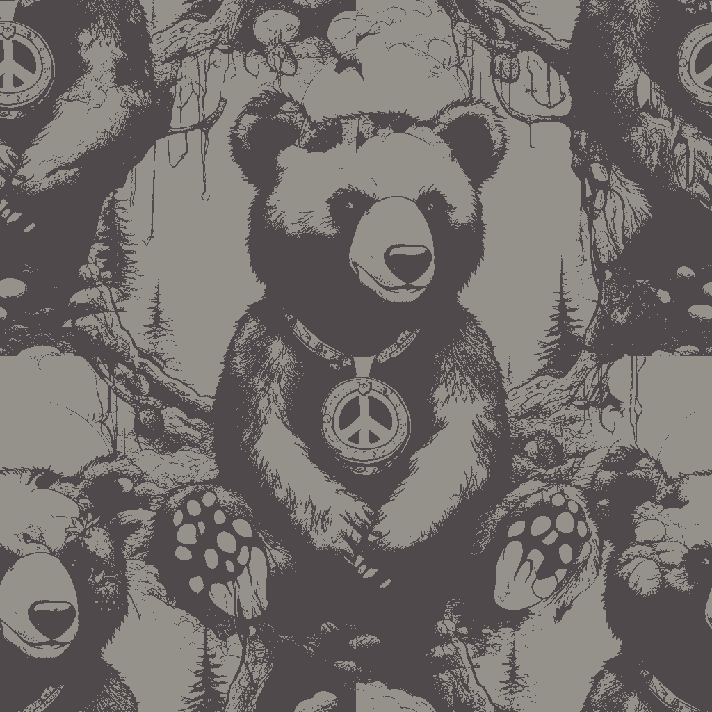 Bears Repose in Plum