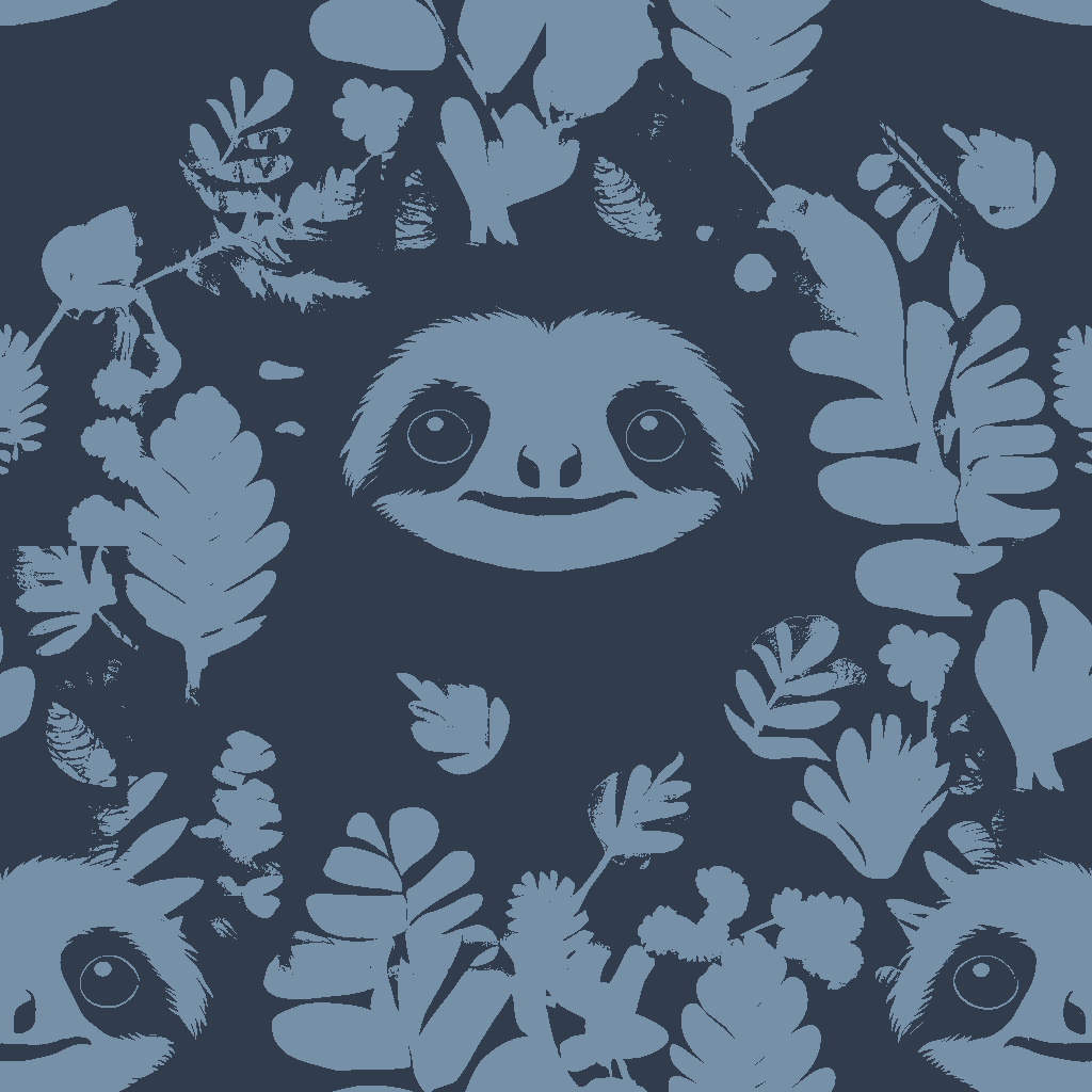 Sloths Drift in Terracotta
