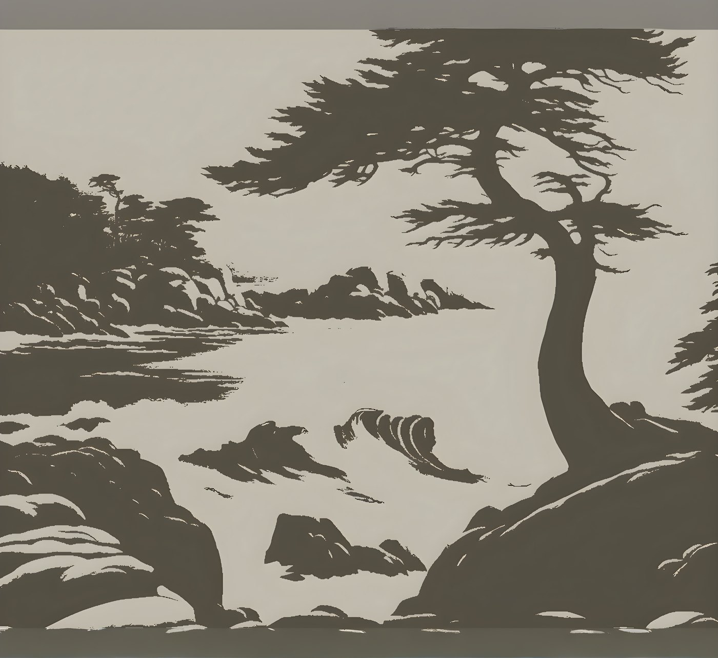 room-size scenic mural at 12ft x 11ft