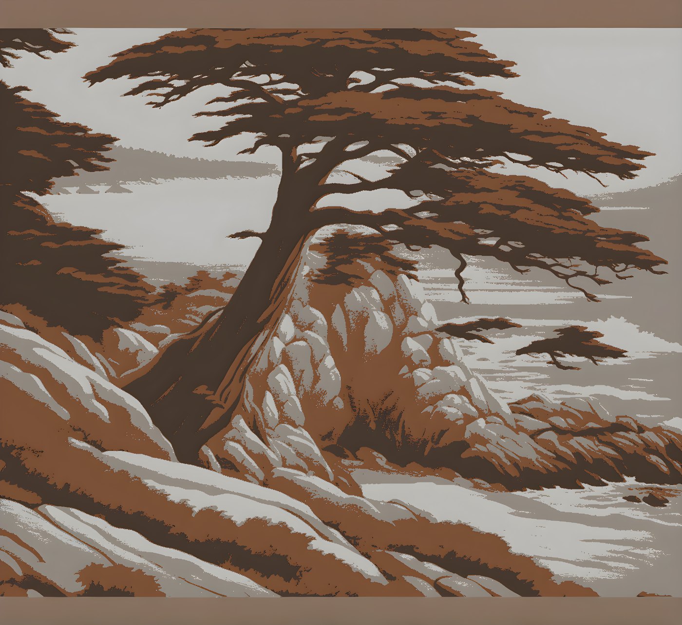 room-size scenic mural at 12ft x 11ft