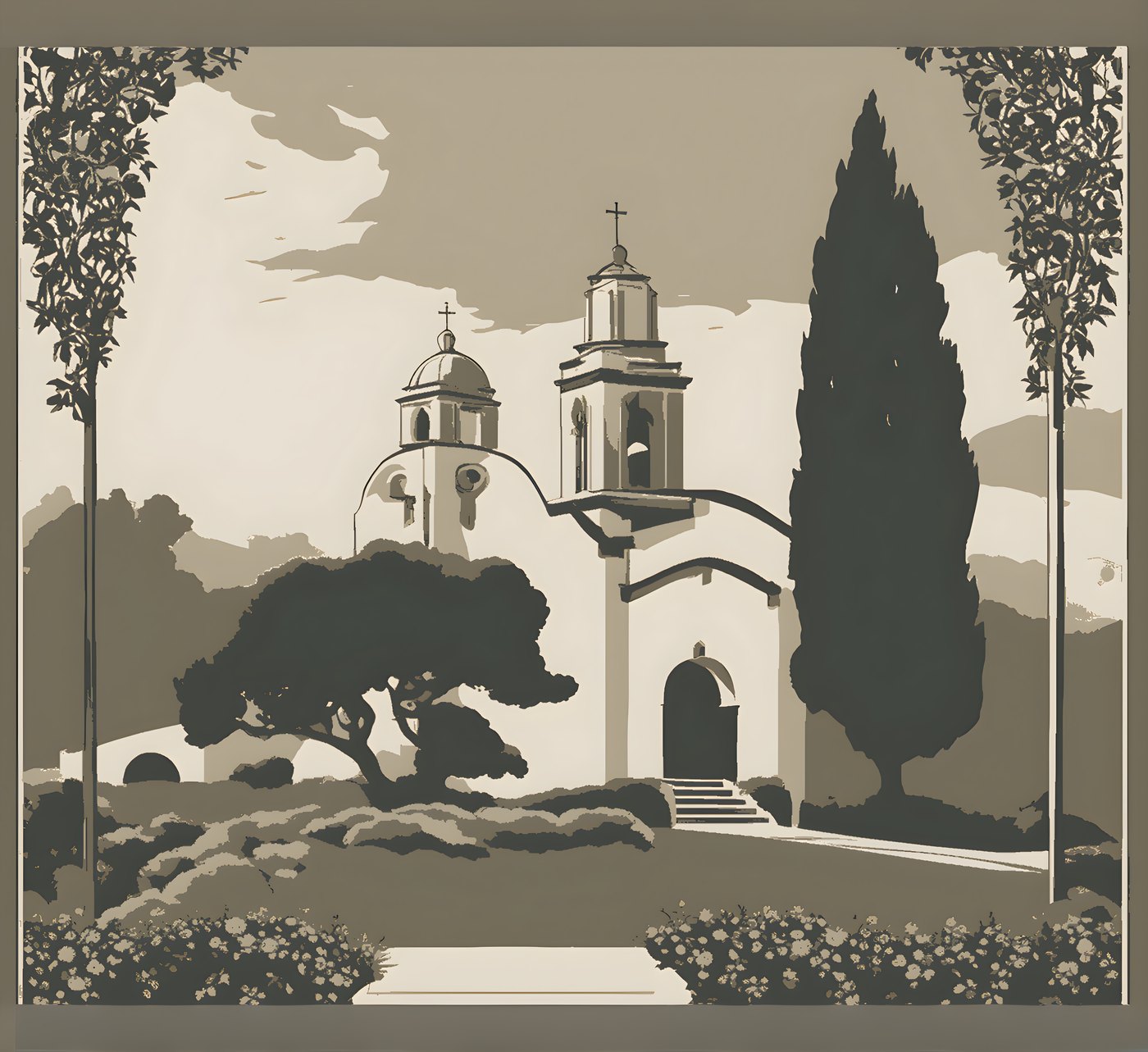 room-size scenic mural at 12ft x 11ft