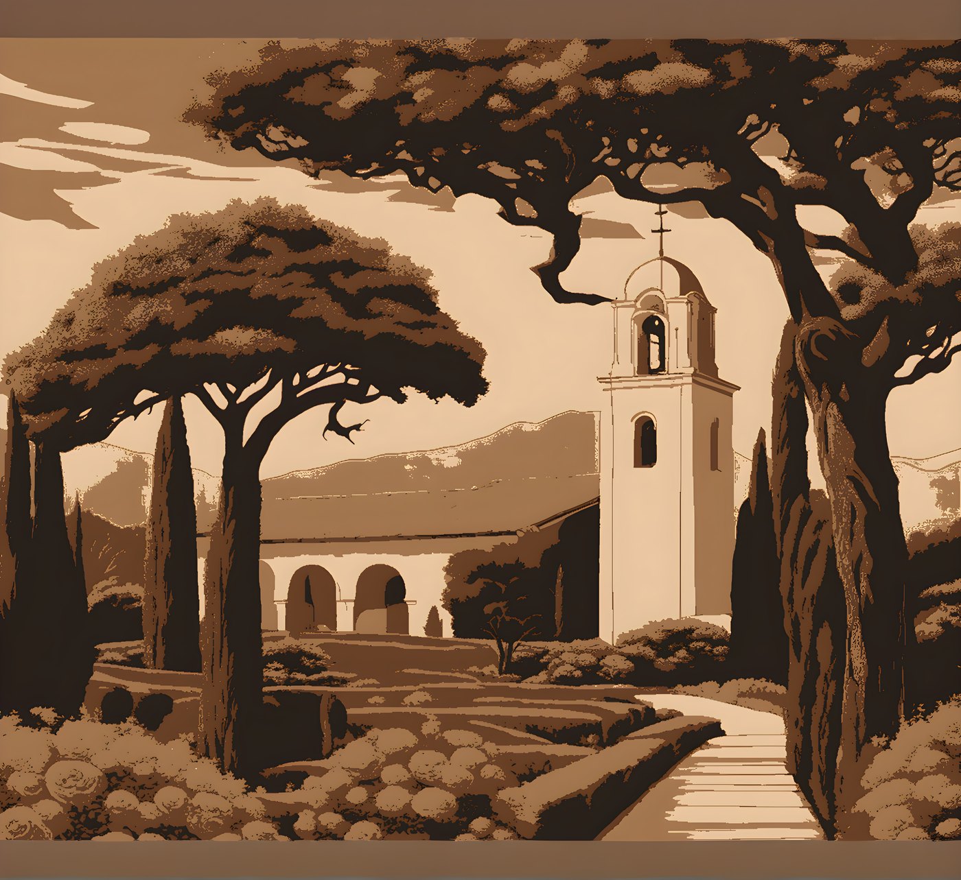room-size scenic mural at 12ft x 11ft