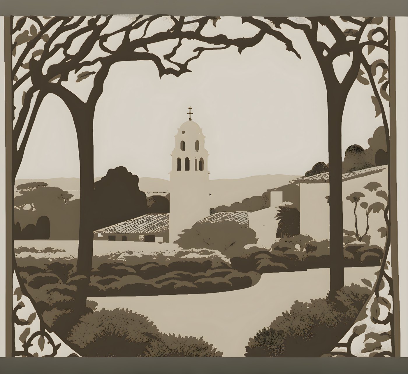 room-size scenic mural at 12ft x 11ft