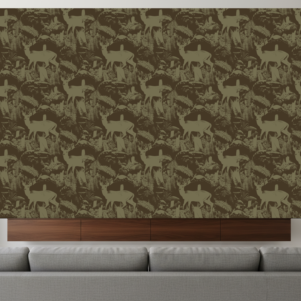 Deer Reverie in Bottle Green — residential