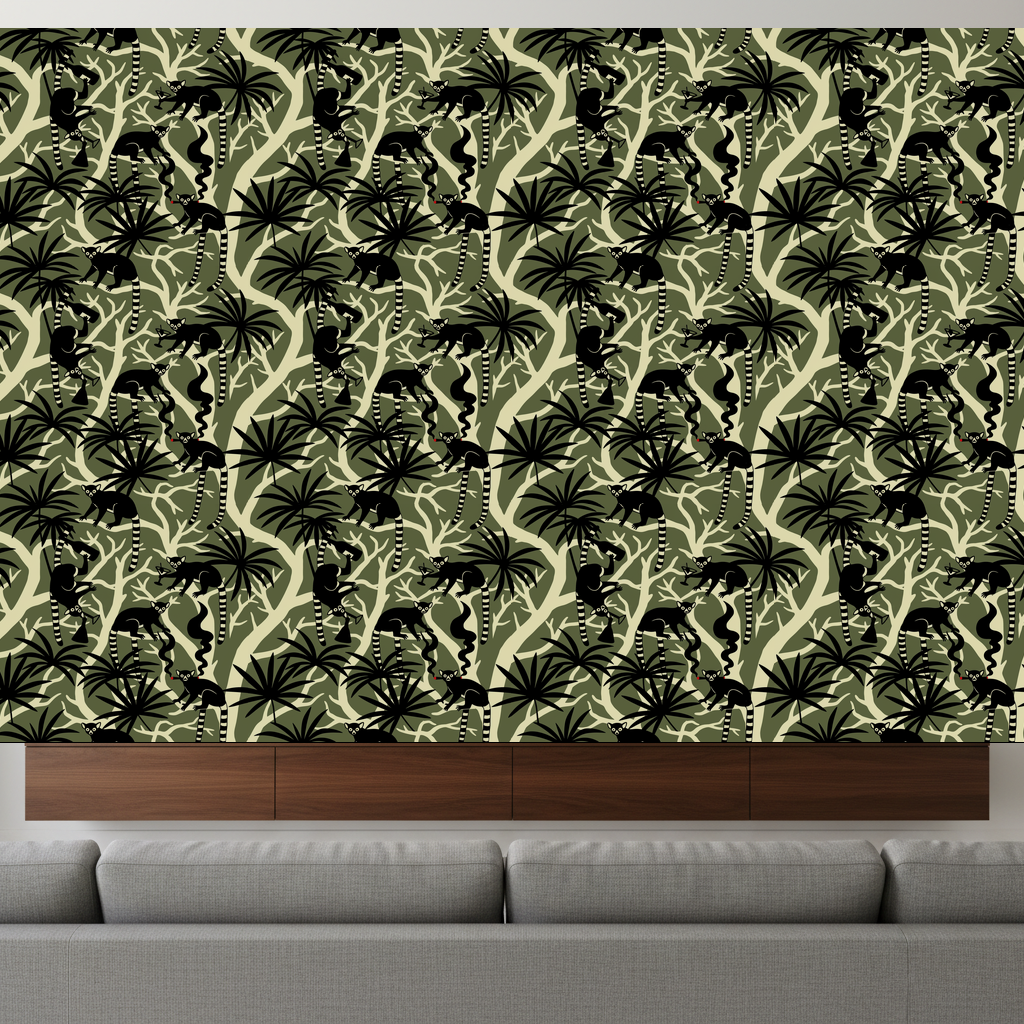 Lemurs Tipple in Olive — residential