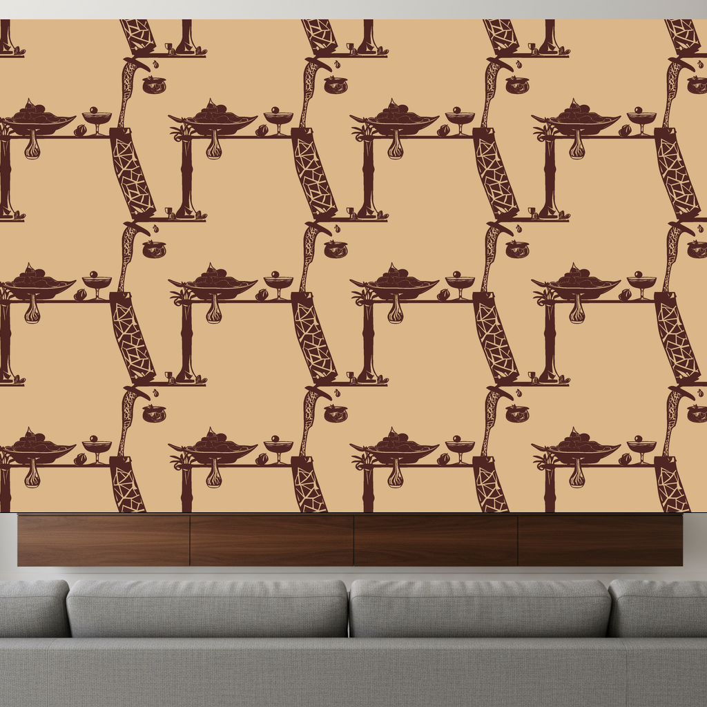 Giraffes Nightcap in Apricot — residential