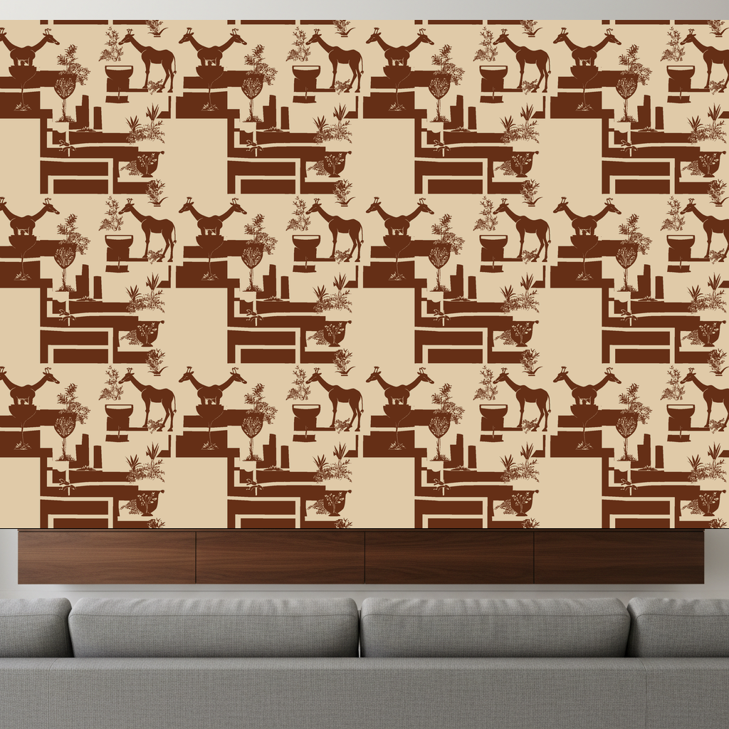 Giraffes Saunter in Chamois — residential