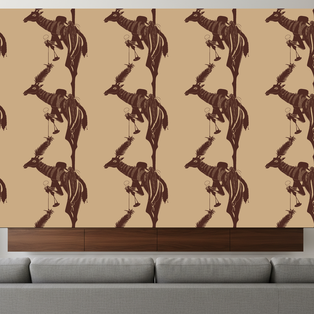 Giraffes Nightcap in Apricot — residential